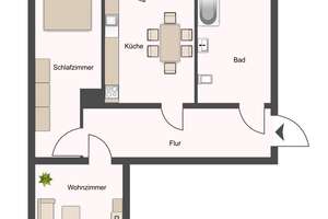 Ruhig gelegene 2 Zimmer Wohnung mit Balkon | EBK auf  Wunsch – Bernsdorfer Str. 183, 9126 Bernsdorf, Chemnitz – Vorschaubild 9