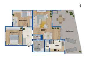 Helle 3-Zimmer-Wohnung mit großzügiger Dachterrasse in Leipzig-Knautkleeberg – Die vollständige Adresse der Immobilie erhältst du vom Anbieter., 4249 Knautkleeberg-Knauthain, Leipzig – Vorschaubild 17