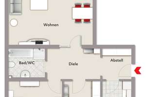 Gepflegte ETW mit Balkon und Garage im Münsteraner Centrum! – Die vollständige Adresse der Immobilie erhältst du vom Anbieter., 48147 Rumphorst, Münster – Vorschaubild 5