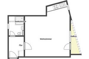 Zentral und bezugsfrei: Möbliertes 1 Zimmerappartement in Unterbilk – Düsseldorf – Vorschaubild 9