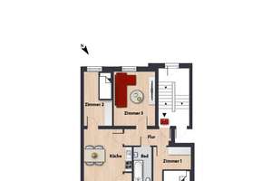 Zentrale Erdgeschosswohnung mit Badewanne // EG rechts – Ganghoferstr. 12, 38440 Stadtmitte (Ortsteil), Wolfsburg – Vorschaubild 5