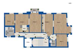 Repräsentative Altbauetage, denkmalgeschützt:  Exklusive Etage mit zwei Wohnungen – 68159 Innenstadt/Jungbusch, Mannheim – Vorschaubild 9