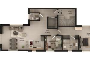 Idyllisches Wohnen in Bad Honnef - Helle 3 Zimmer - Dachgeschosswohnung mit Fernblick. – Die vollständige Adresse der Immobilie erhältst du vom Anbieter., 53604 Bad Honnef – Vorschaubild 5