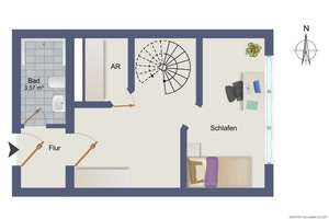 GEORGI: Moderne Maisonette-Wohnung mit zwei Balkonen & Homeoffice in Pasing – Die vollständige Adresse der Immobilie erhältst du vom Anbieter., 81241 Am Westbad, München – Vorschaubild 6