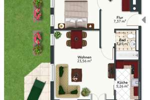 Helle 2,5-Zimmer-Erdgeschosswohnung mit großzügigem Garten – Die vollständige Adresse der Immobilie erhältst du vom Anbieter., 81476 Forstenried, München – Vorschaubild 14