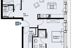Wohnen an der Kurfürstenallee.
Top ausgestattete 3- Zimmerwohnung mit Balkon – Die vollständige Adresse der Immobilie erhältst du vom Anbieter., 28329 Gartenstadt Vahr, Bremen – Vorschaubild 6