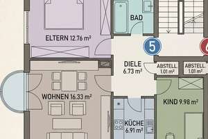 Schicke Dachgeschosswohnung am Main-Donau-Kanal – Die vollständige Adresse der Immobilie erhältst du vom Anbieter., 90441 Hohe Marter, Nürnberg – Vorschaubild 9