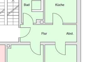 Rennweg: Toll sanierte 2-Zimmer- DG-Wohnung mit riesigem Balkon  – Werderstr. 21, 90489 Wöhrd, Nürnberg – Vorschaubild 10