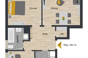 3-Zimmerwohnung mit Ausblick in Osterode! – Kastanienring 42, 37520 Osterode am Harz – Vorschaubild 2