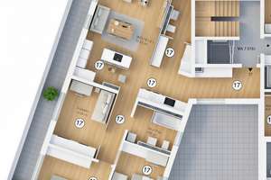 KfW (Produkt 297) Großzügige 4-Zimmerwohnung mit zwei Bädern, zwei Terrassen und unverbaubarem Blick – Die vollständige Adresse der Immobilie erhältst du vom Anbieter., 86165 Lechhausen-Süd, Augsburg – Vorschaubild 2