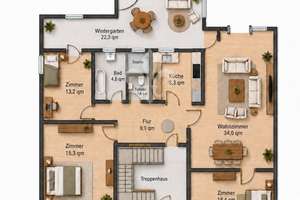 Großzügige 4-Zimmer-Erdgeschosswohnung mit Wintergarten, Garten und Stellplatz – Die vollständige Adresse der Immobilie erhältst du vom Anbieter., 66894 Martinshöhe – Vorschaubild 16