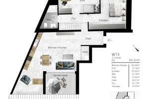 Elegante 3-Zimmer Wohnung mit Dachterrasse inklusive Einbauküche – Ludenbergerstraße 15, 40629 Grafenberg, Düsseldorf – Vorschaubild 13