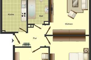 Renovierte 3-Zimmer-Wohnung mit Balkon in Oldenburg-Ohmstede! – Niendorfer Weg 17, 26125 Ohmstede, Oldenburg (Oldenburg) – Vorschaubild 2