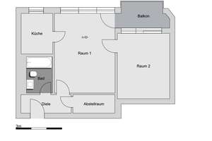 modernisierte 2-Zimmer-Wohnung mit Weitblick – Isarstr. 8, 93057 Reinhausen, Regensburg – Vorschaubild 3