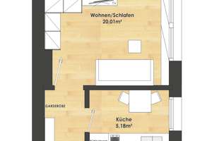 RESERVIERT! Möbliertes Apartment in Düsseldorf nähe KÖ – Hüttenstrasse 48, 40215 Friedrichstadt, Düsseldorf – Vorschaubild 9