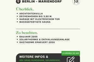 Architektenvilla in Mariendorf - mit Sauna, Garten, Garage – Die vollständige Adresse der Immobilie erhältst du vom Anbieter., 12107 Mariendorf, Berlin – Vorschaubild 2