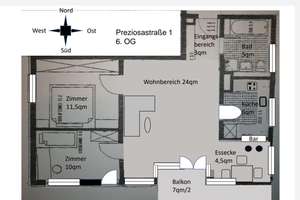 Helle, offene 3-Zimmer-Wohnung mit Balkon und Ausblick  – Preziosastr. 1, 81927 Johanneskirchen, München – Vorschaubild 15