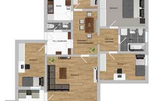 6qm WG-Zimmer, 290€, zentral, modern, voll möbliert, hell, saniert, ruhig, hochwertig, ausgestattet – Ludmillastraße 30, 84034 Nikola, Landshut – Vorschaubild 2