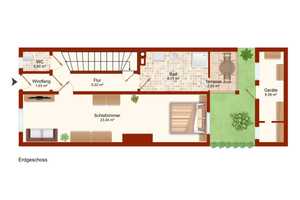 Gepflegtes RMH mit Balkon & Terrasse in begehrter und zentraler Lage Nähe Überseestadt – Bremen – Vorschaubild 7