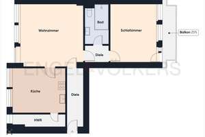 Attraktive 2-ZKB-Wohnung mit Balkon im Regierungsviertel Saarbrückens! – Die vollständige Adresse der Immobilie erhältst du vom Anbieter., 66119 Alt-Saarbrücken, Saarbrücken – Vorschaubild 10
