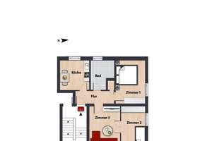 3-Zimmer-Wohnung mit Einbauküche // EG rechts – Halbehof 9, 38440 Stadtmitte (Ortsteil), Wolfsburg – Vorschaubild 5