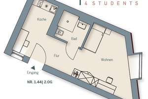 Nur für Studierende: Großzügiges, möbliertes Apartment - Citynahe Lage – Jahnstr. 4, 91054 Altstadt, Erlangen – Vorschaubild 11