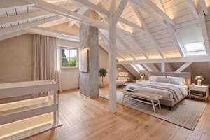 Isartaler Holzhaus mit idyllischem Garten und ca. 60 m² Ausbaupotenzial im Dachgeschoss – Die vollständige Adresse der Immobilie erhältst du vom Anbieter., 81375 Neuhadern, München – Vorschaubild 3