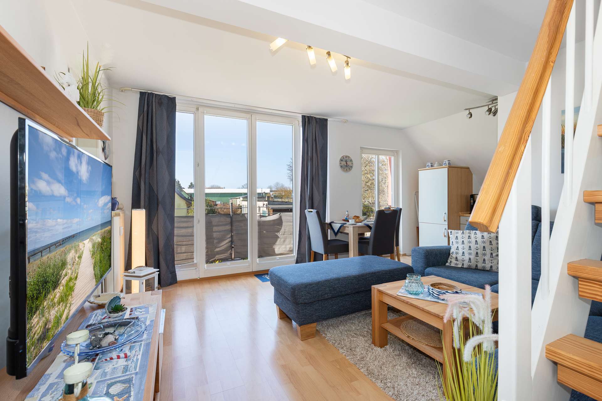 Immobilie in Mönchgut - Maisonette-Wohnung mit sonnigem Balkon und 2 Schlafzimmer - in Middelhagen auf der Insel Rügen - Bild 0