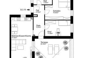 Großzügige 3-Zimmer-Neubau-Wohnung | Südbalkon | Energieklasse A+ – Die vollständige Adresse der Immobilie erhältst du vom Anbieter., 22143 Rahlstedt, Hamburg – Vorschaubild 11