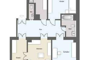 Attraktive Familienwohnung: Vermietete Altbaueinheit mit Balkon in Leipzig – Die vollständige Adresse der Immobilie erhältst du vom Anbieter., 4275 Südvorstadt, Leipzig – Vorschaubild 6