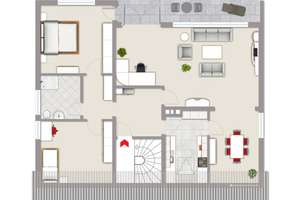 Helle 4-Zimmer-Wohnung mit Westbalkon + ca. 45 m² Hobbyfläche im DG — Münster-Hiltrup – Schumannstraße 16, 48165 Hiltrup-Mitte, Münster – Vorschaubild 22