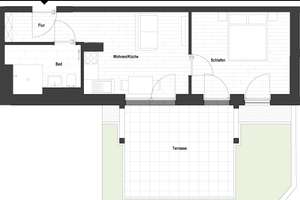 Sanierte 2-Zimmer Wohnung in Flingerns Herzstück (WE 2.03) | mit EBK und Terrasse! – 40233 Flingern Nord, Düsseldorf – Vorschaubild 2