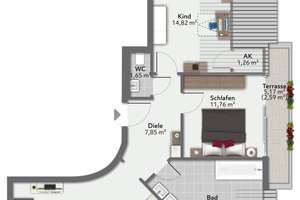Helle 3-Zimmer-Wohnung in Weil der Stadt mit schöner Aussicht – Die vollständige Adresse der Immobilie erhältst du vom Anbieter., 71263 Weil der Stadt – Vorschaubild 7