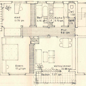 Sympathische 3-Zimmerwohnung - 2 Balkone + Garage