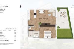 Neubau Gartenwohnung mit Terrasse und Garten im Kö-Karree - nur 80m von der Königsallee entfernt – Talstraße 11, 40217 Friedrichstadt, Düsseldorf – Vorschaubild 6
