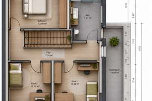 Neubau einer modernen, massiv und individuell gebauten Doppelhaushälfte in Bochum-Stiepel – Die vollständige Adresse der Immobilie erhältst du vom Anbieter., 44797 Stiepel, Bochum – Vorschaubild 7
