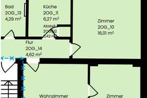 Moderne 3-Raum Wohnung mit Balkon und Blick ins Grüne – Soester Straße 8, 18057 Hansaviertel, Rostock – Vorschaubild 17