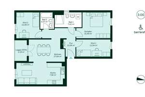 Barrierefreie Familienwohnung mit zwei modernen Bädern und Loggia – Lilli-Marx-Straße 22, 40597 Benrath, Düsseldorf – Vorschaubild 10
