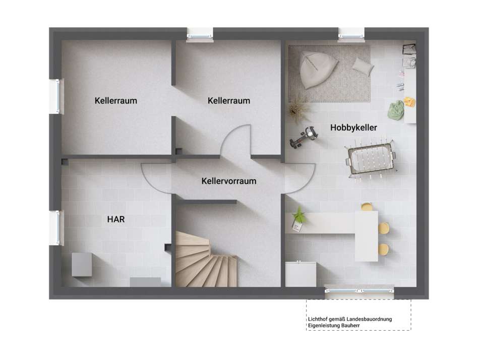 Beispiel SW Wohnkeller