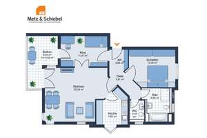 Hier Traumwohnung fin(th)en! Ruhige Lage - TOP Anbindung! Sonnenbalkon + TG-Stellplatz! – Die vollständige Adresse der Immobilie erhältst du vom Anbieter., 55126 Finthen, Mainz – Vorschaubild 2