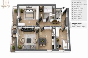 Wohnen mit Weitblick – 3 Zimmer, Balkon und Skyline-Blick – 63067 Ledermuseum, Offenbach am Main – Vorschaubild 15