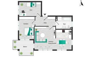 Lichtdurchflutet, komfortabel, bezugsfrei! Moderne Traumwohnung im schönen Obermenzing. – Die vollständige Adresse der Immobilie erhältst du vom Anbieter., 81247 Obermenzing, München – Vorschaubild 23