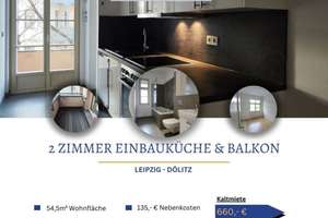 2 Zimmerwohnung mit Balkon, Einbauküche sowie modernen Bad