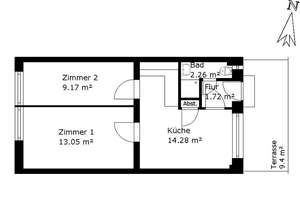 Schöne 1,5-Zimmer Wohnung mit großzügiger Küche in HH-Dulsberg – Elsässer Straße 19, 22049 Dulsberg, Hamburg – Vorschaubild 7
