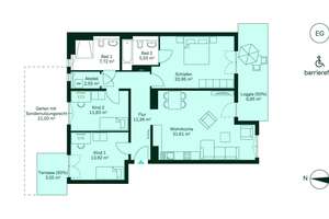Barrierefreie Erdgeschosswohnung mit Terrasse Gartenanteil und großer Loggia – Lilli-Marx-Str. 36, 40597 Benrath, Düsseldorf – Vorschaubild 10