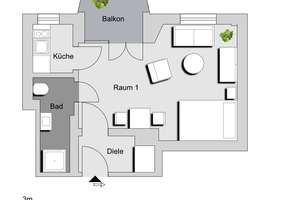 1-Zimmer-Wohnung in Erlangen Innenstadt – Gebbertstr. 78, 91052 Röthelheim, Erlangen – Vorschaubild 3