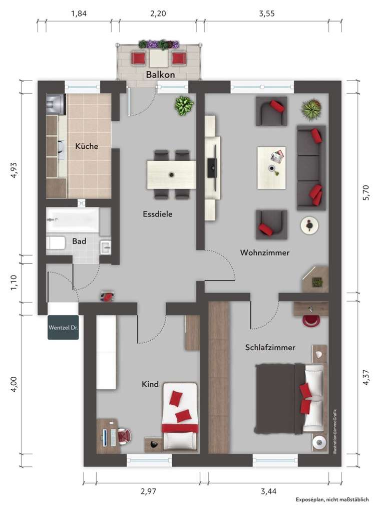 Immobilie in Bad Segeberg - gepflegte Eigentumswohnung zum Kauf in Bad Segeberg – Wentzel Dr - Bild 1