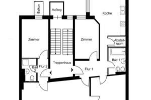Helmholtzkiez: Lichtdurchfluteter 4-Zimmer Altbau, 4. OG, Lift, große Terrasse & 2 Balkone, 2 Bäder – Schönhauser Allee 52, 10437 Prenzlauer Berg, Berlin – Vorschaubild 2