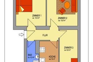 Sanierte 3 Zimmer Wohnung ab Ende August 2926 vermietbar in Berlin Pankow! – Dettelbacher Weg 13, 13189 Pankow (Ortsteil), Berlin – Vorschaubild 2