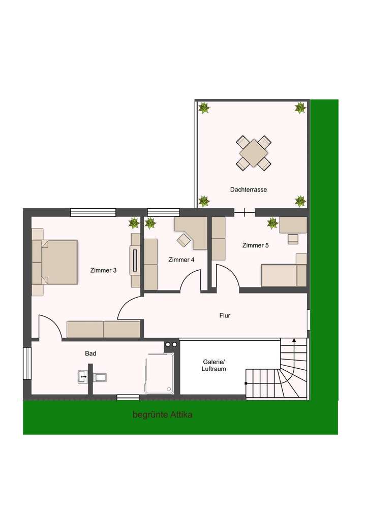 Entwurfsplan Sanierung Staffel